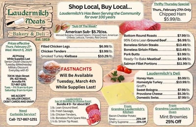 Laudermilch Meats Specials for Feb 27 - Mar 5, 2025