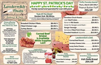 Laudermilch Meats Specials for March 13 - 19, 2025