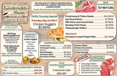 Laudermilch Meats Specials for May 1 - 7, 2025